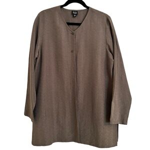 Eileen Fisher Silk/Linen Jacket Size Petite Large
